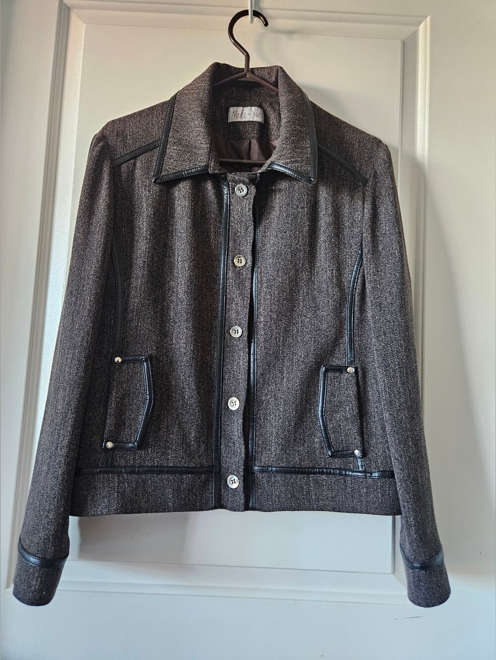 Mode De Vie Khaki Brown Tailored Jacket & Pant Set 14